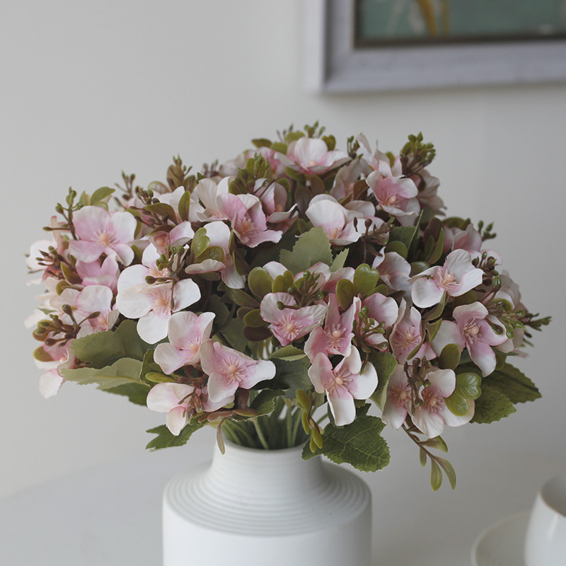Artificial Hydrangea Bouquet For Wedding Home Table Decoration_voghion.com