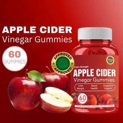 【東南アジアの人気】アップル酢ソフトキャンディApple Vinegar gummy 60粒はO EMをサポートしています。