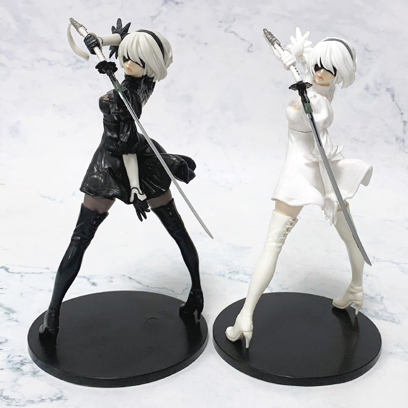 Nika Mechanical Era Figure Yulha Standing 9S 2B Nika Sister Two-Dimensional Case Ornament Model