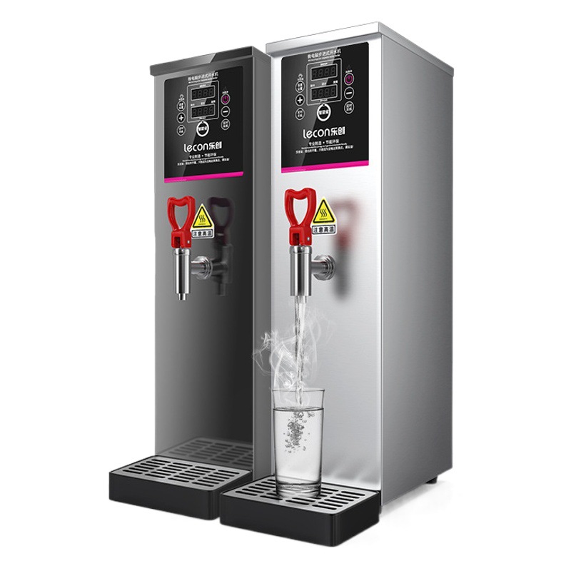 Caldera de agua eléctrica paso a paso Lechuang caldera de agua comercial automática tienda de té de leche caliente instantánea aislamiento de agua hirviendo cubo de agua hirviendo