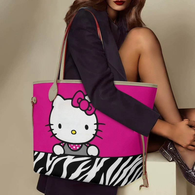 Женская сумка Hello Kitty с зебровым принтом