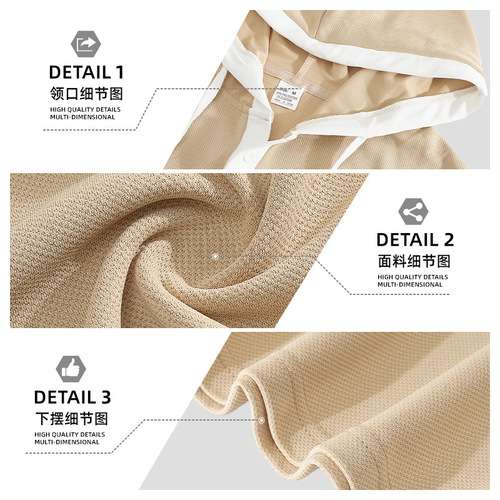 European and American 2025 Summer Men's Heavyweight Hooded Sweatshirts Trend Brand Casual Sleeveless T-shirts