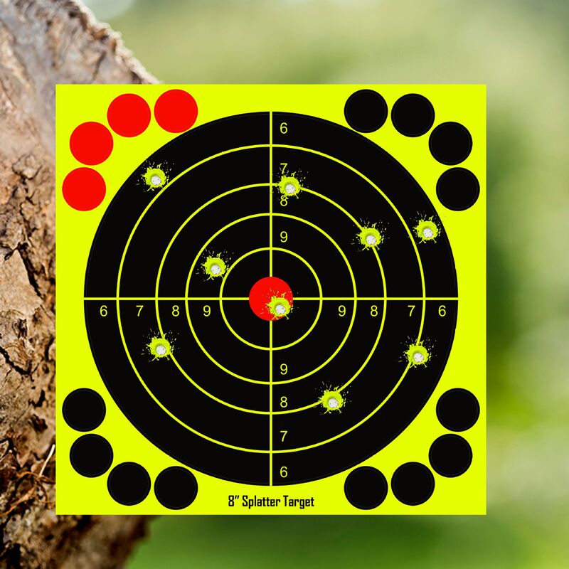 Factory Direct Sales 8inch Splash Fluorescent Yellow Color-Changing Target Stickers Bb Shooting Training Ready Stock
