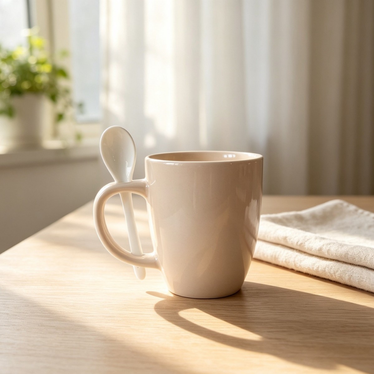 Venta caliente con cucharas, tazas de café con logotipo impreso, tazas de café con agua, construcción de grupos empresariales, celebración de la apertura de tazas de cerámica personalizadas image 1