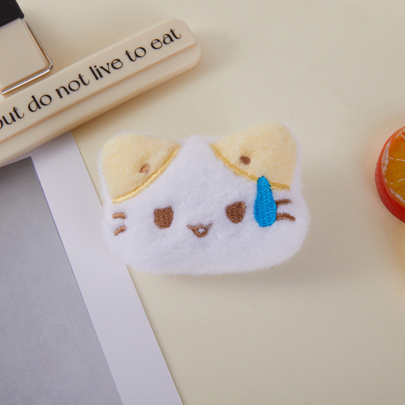 新しい漫画猫絵文字パッケージぬいぐるみブローチアクセサリー人形人形装飾子供のヘアピンアクセサリーアクセサリー|undefined
