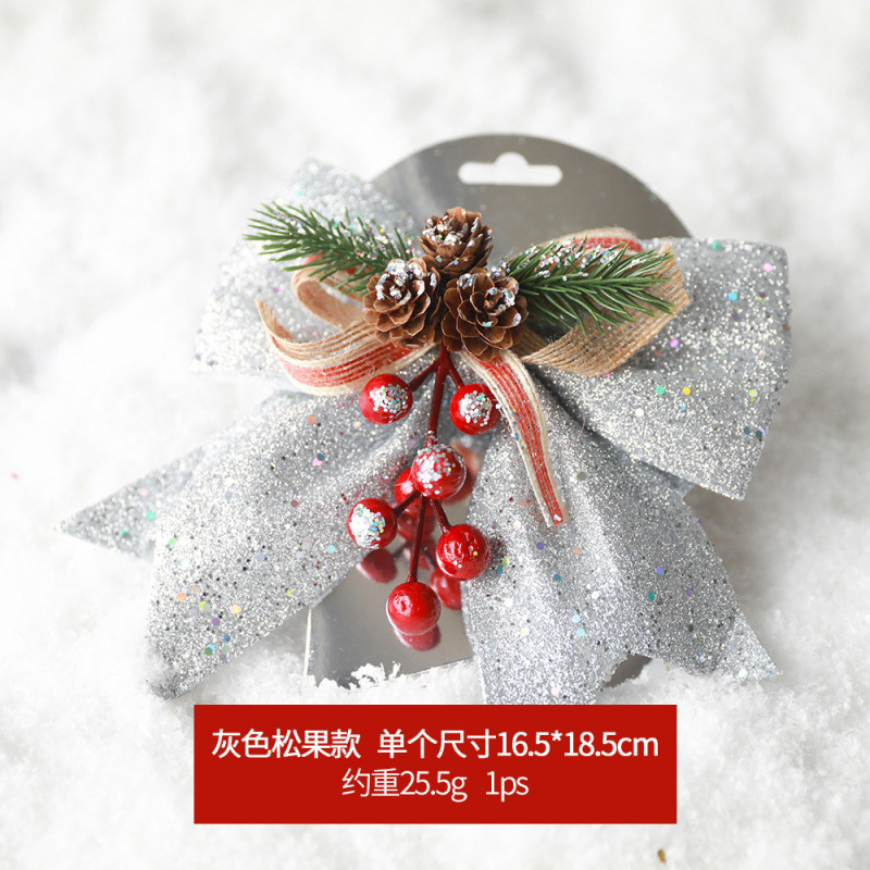 クリスマスの装飾品のスパンコールの大きい蝶結びは卸売りできます。|undefined