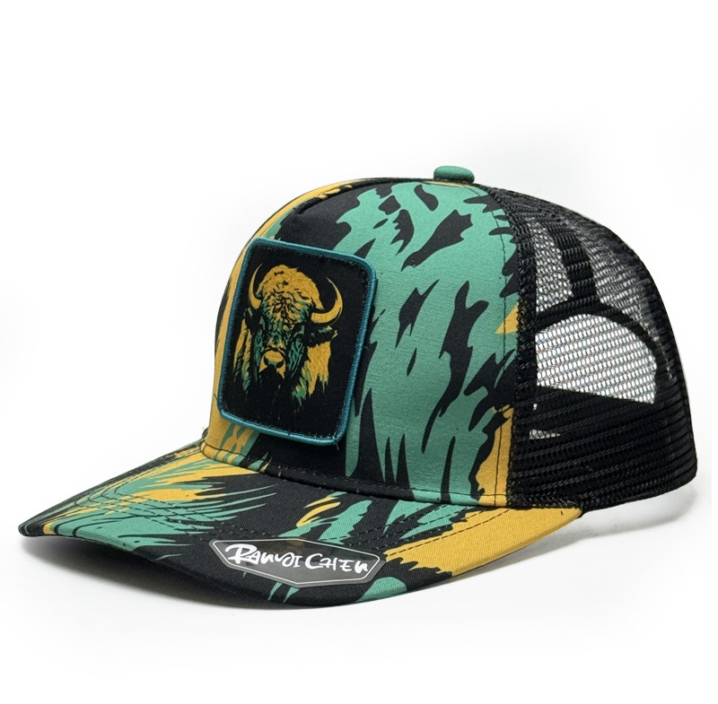 Graffiti Printed Baseball Cap Animal Fan Embroidered Flower Hat Mesh Cap Outdoor Casual Sunnet Hat Male_voghion.com