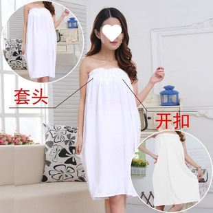 Beauty Salon Customer Sleeping Sweat Steaming Suit Bath Skirt Bath Towel Bathrobe Clothes Yellow Cotton Tube Top Wrap Chest Spring, Summer and Autumn Styles