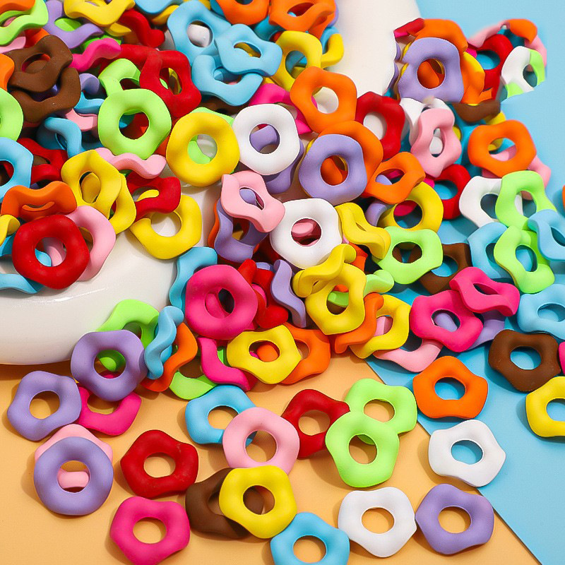 Stacking Hexagon Lace Texture Paint Macaron Color Wave Beads Accessories Loose Beads DIY Jewelry Accessories Stacking Hexagon Lace Texture Paint Macaron Color Wave Beads Accessories Loose Beads DIY Jewelry Accessories