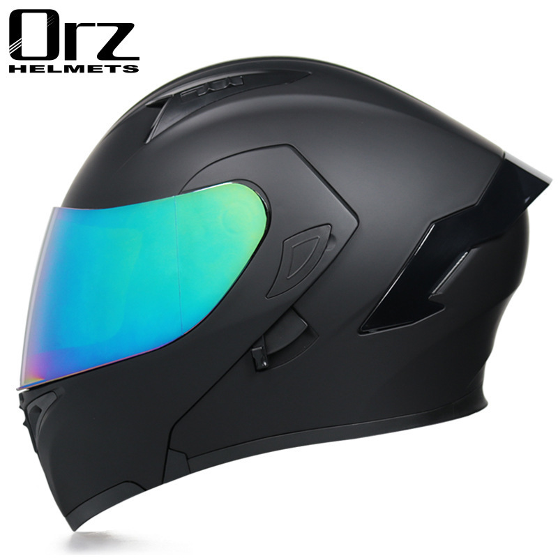 Orz motocicleta eléctrica, casco, casco, hombres y mujeres, casco completo, cola, medio casco, casco, personalidad, locomotora de invierno, gris