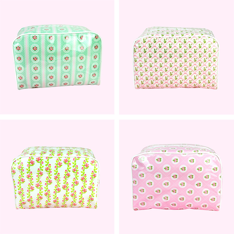 Best-selling mahjong bag in Europe and America, large-capacity striped makeup bag, travel cosmetics storage bag