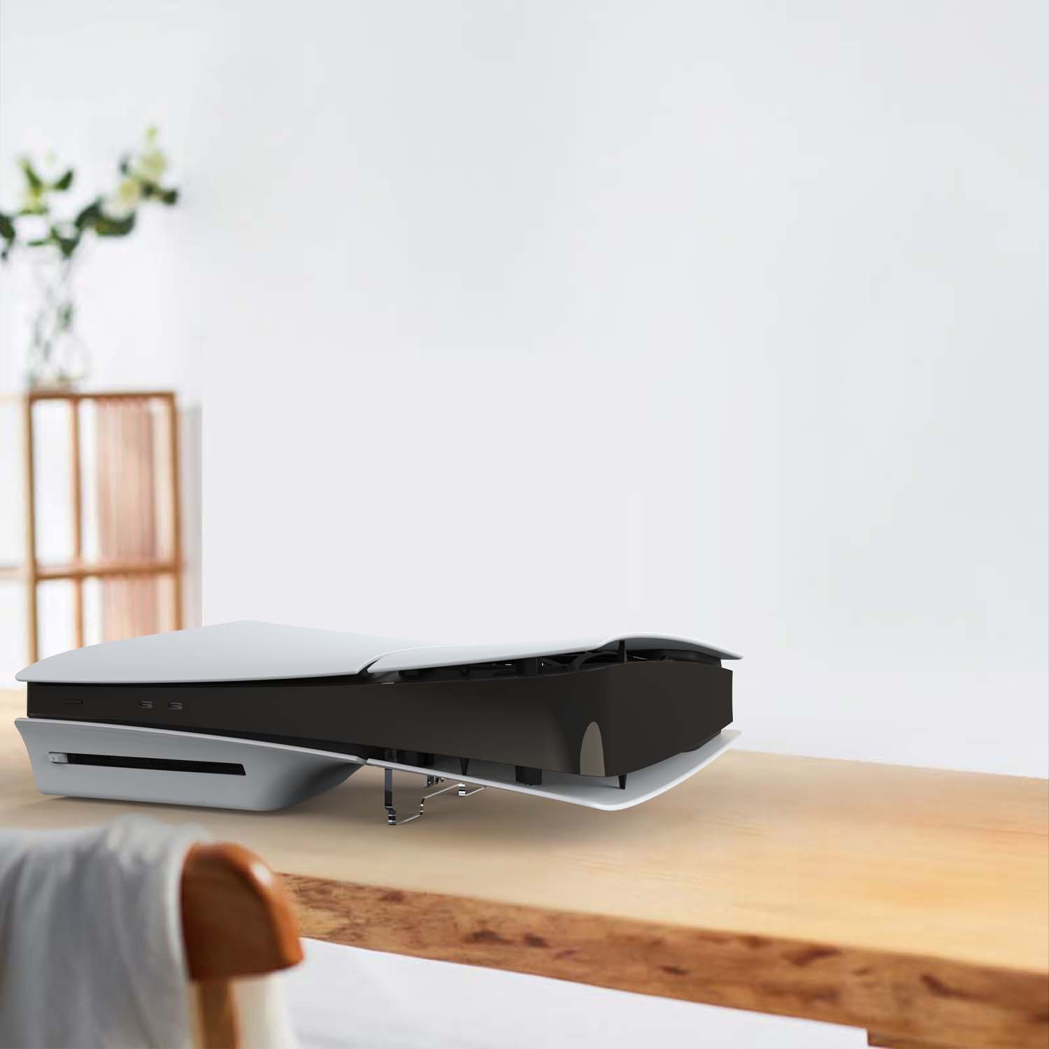 PS5slim host soporte de almacenamiento horizontal base de juego slim soporte de soporte acrílico transparente