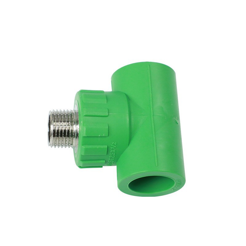 PPR tubería de agua del grifo igual diámetro reduciendo tee calefacción de agua accesorios de fusión en caliente tee alambre interno y externo Ventas Directas Conjuntas DE LA Fábrica