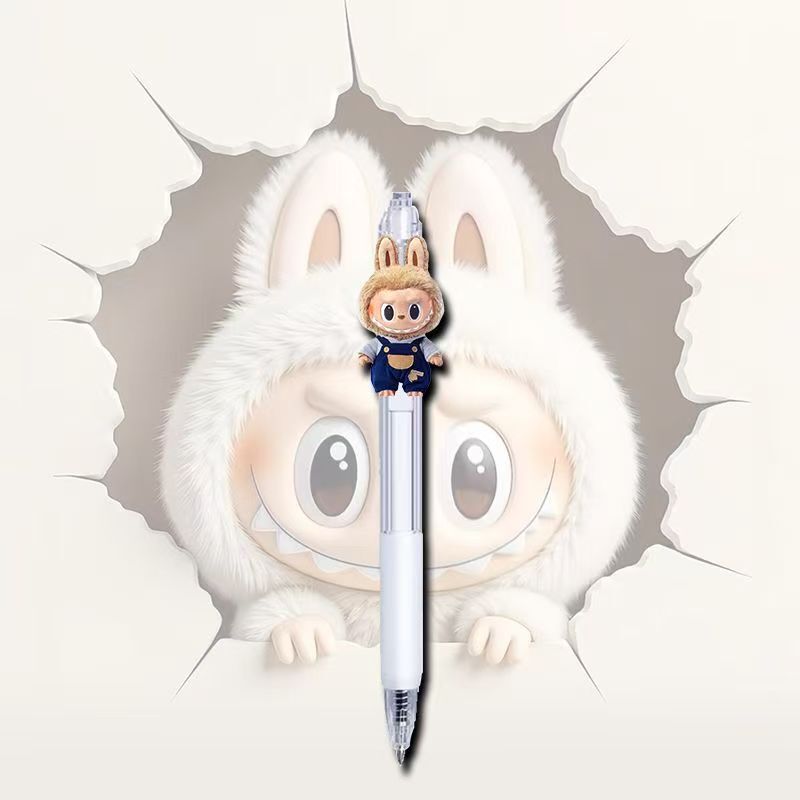 Labubu ラブブ プレスペン 速乾性 0.5mm ゲルペン 学生試験問題に必要な署名黒ペン|undefined