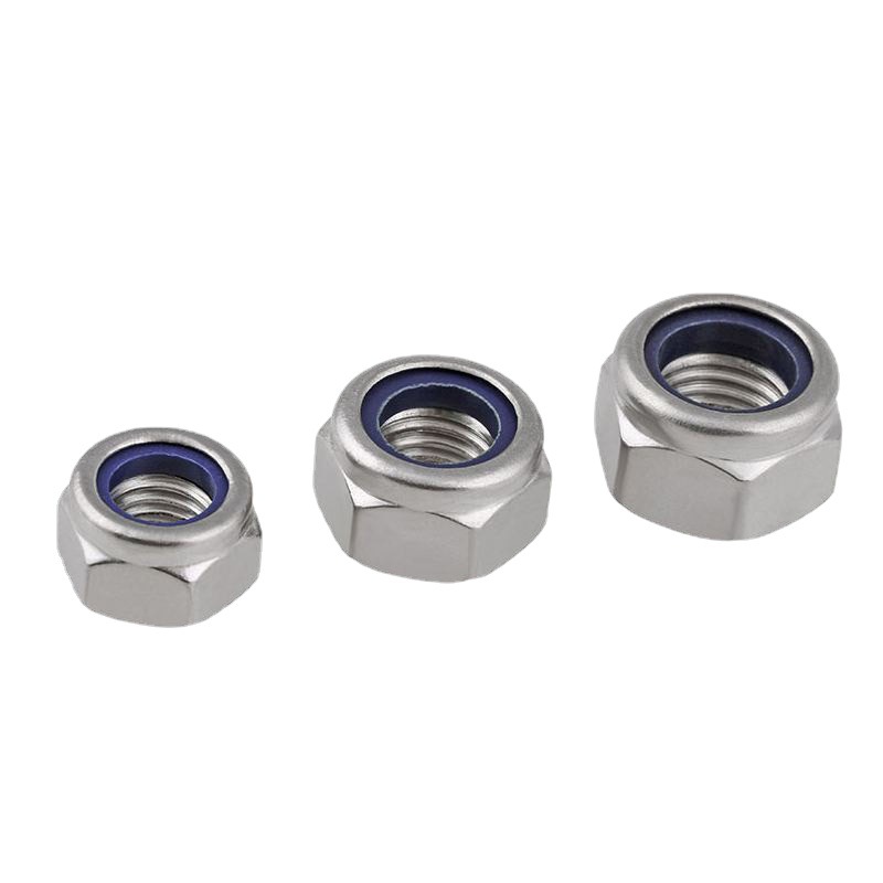 厂家GB889锁紧螺母非金属嵌件锁紧母防松螺母防松螺帽镀镍铬碳钢