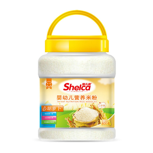 Shierjia Infant Nutrition Rice Cereal Baby Food Complementary Feeding – Flaky & Powdered, 800g, Multiple Flavors, Factory Price, Wholesale