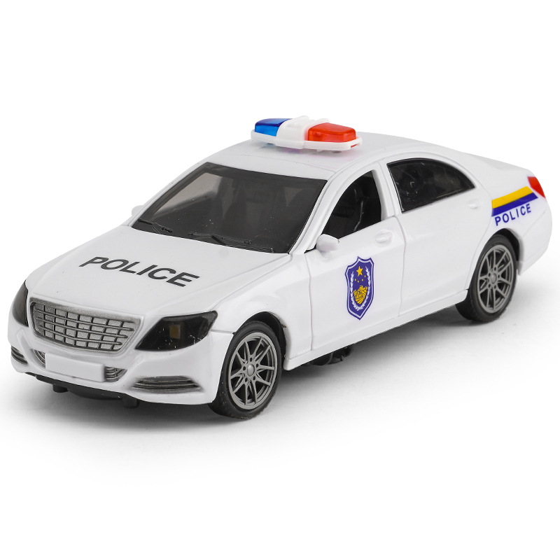 Juguete de doble puerta de simulación para niños modelo de coche inercial coche de luz y sonido coche de policía de bomberos juguetes para niños