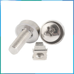 M5 Rack Mount Screw Set, 304 Stainless Steel Crown Screws, M6 Floating Nut, Adjustable Cage Crown Nut