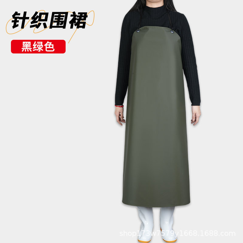 防水性と耐油性のPVCニットエプロン、男性と女性用、ホテルの作業服、魚の殺しと魚の捕獲、水産物の長い厚みのあるエプロン|undefined