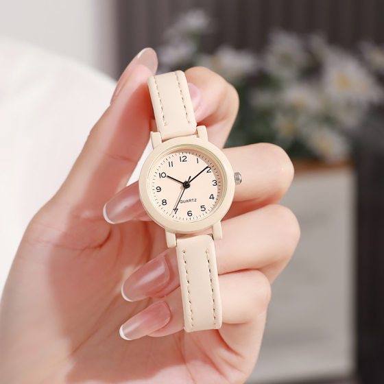 Junior High School Student Watch Girl's Dopamine Tape Student Ins Small Fragrant Style Disc Small Tape Simple All-Match