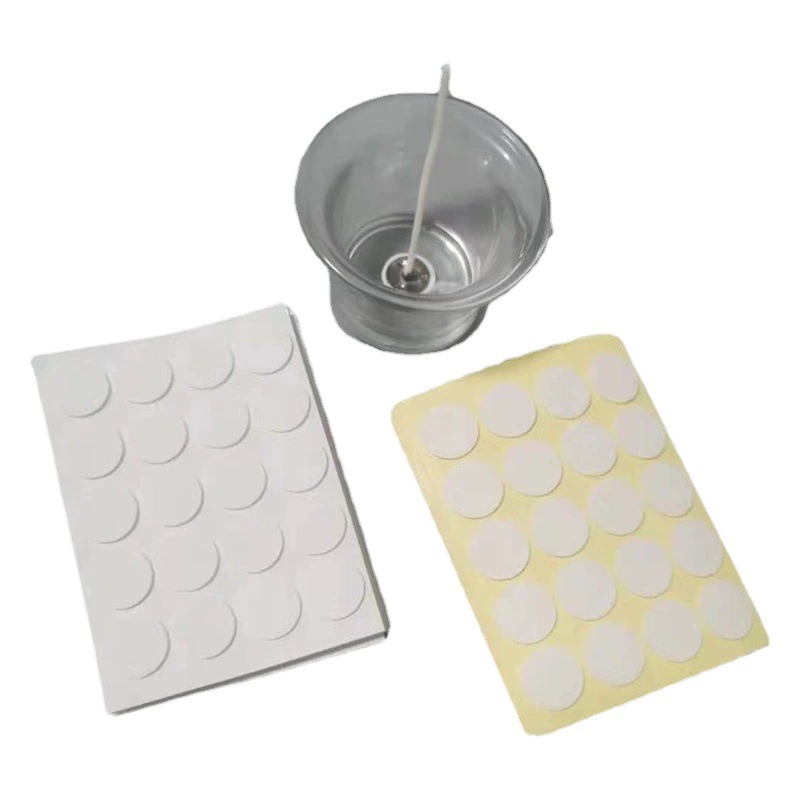 Наклейка на фитиль свечи, круглая пенопластовая двусторонняя лента, основание фитиля, белый круглый клей из пены eva