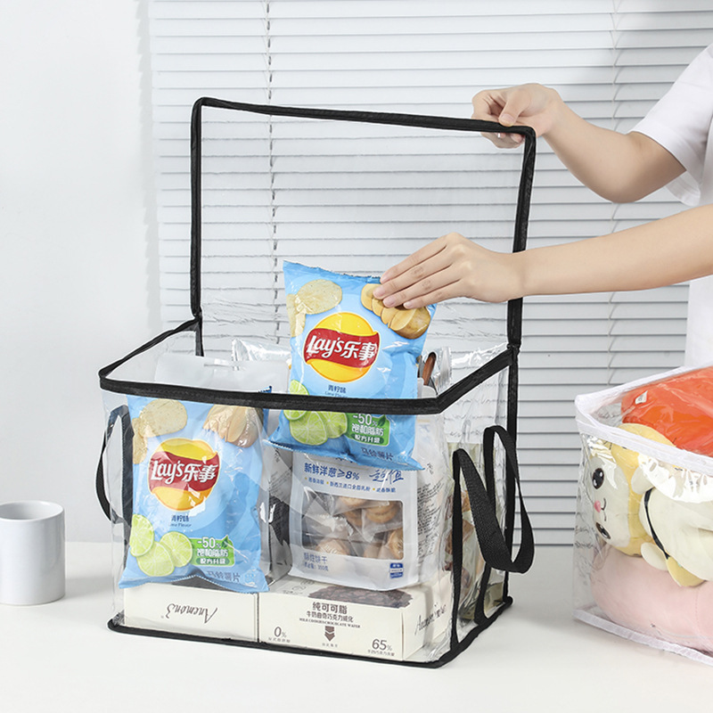 Foldable Bookshelf Organizer Book Storage Box Large Capacity Textbook Storage Bag Household Sundry Storage Box Factory Wholesale