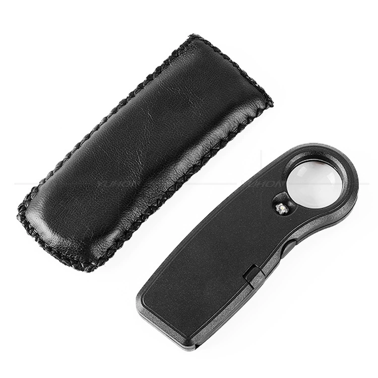 Ультратонкий Тип карты 40-кратный светодиодный светильник, коллекция увеличительного стекла, антикварные украшения, бриллианты, защита от подделок, логотип, портативный