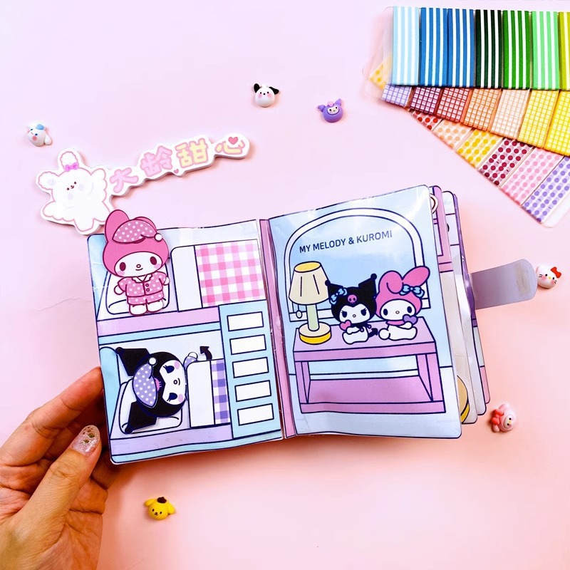 Corte a mano diy coolomi libro silencioso melodía yugui perro de los niños de dibujos animados de vestir juguetes educativos al por mayor