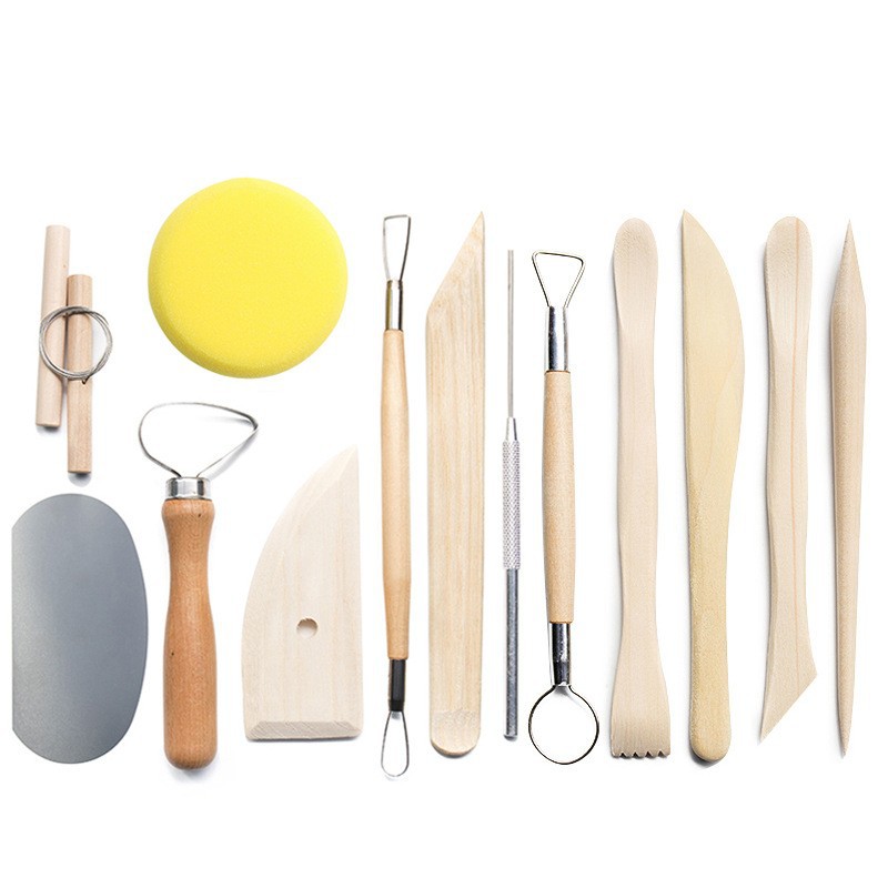 Conjunto de herramientas de cerámica transfronterizas de barro de cerámica de escultura DIY fábrica directa