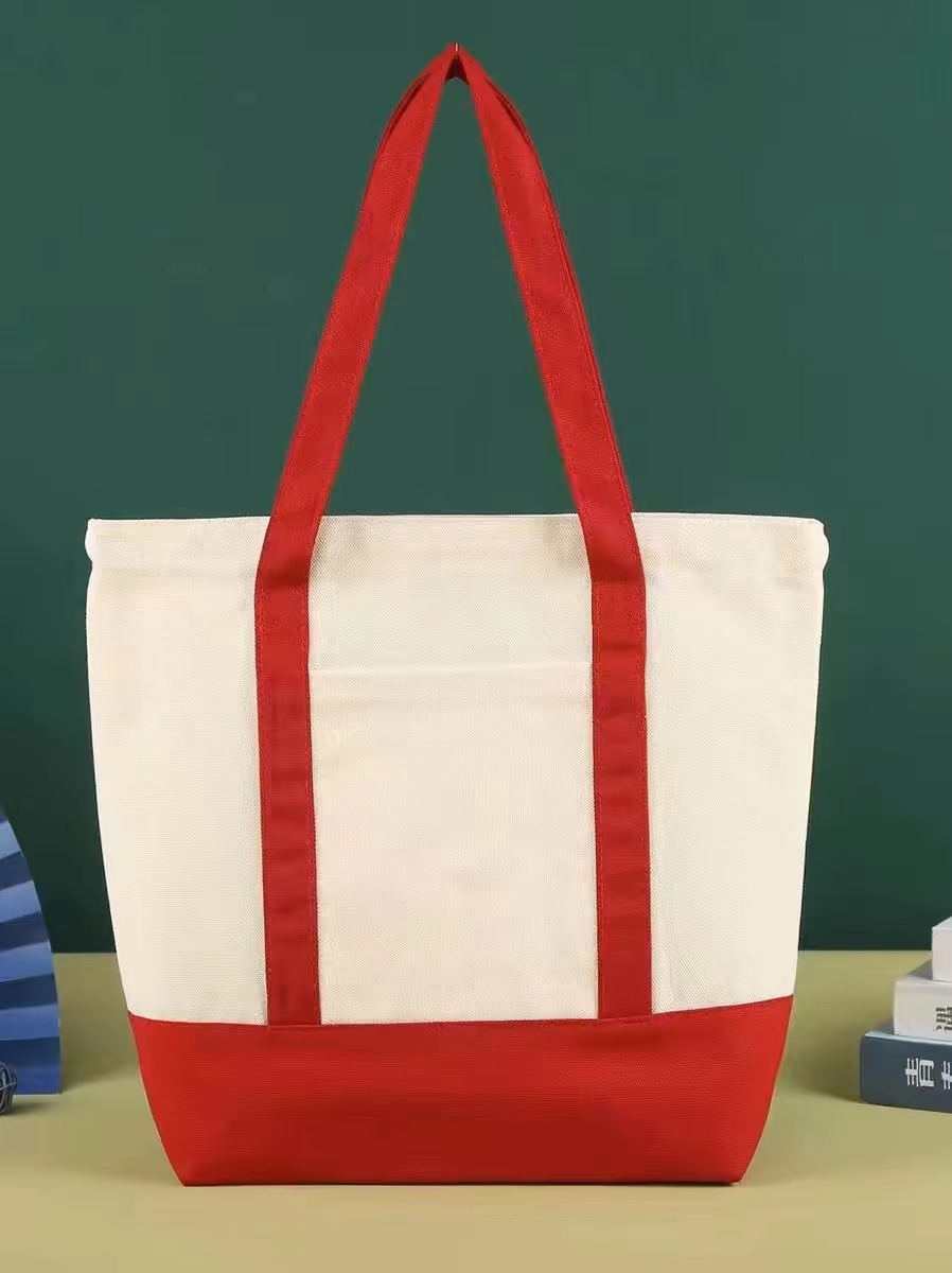 Bolsas de lona personalizadas con un toque de alta gama, logotipo impreso en color para publicidad, bolsas de compras de gran capacidad, coloridas, de algodón.