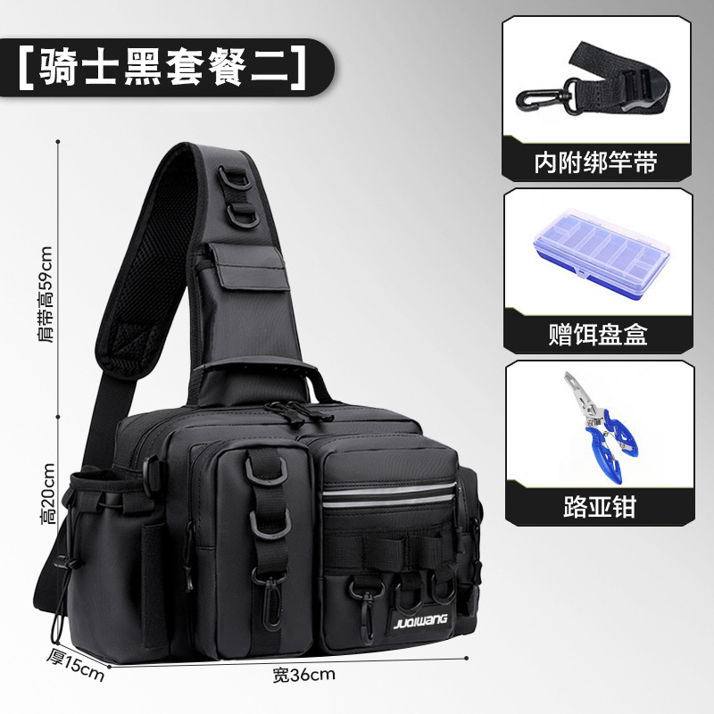 Bolsa de cintura multifuncional, mochila de hombro, mochila de tramo inclinada impermeable y resistente al desgaste, bolsa de almacenamiento para equipos de pesca especiales image 8
