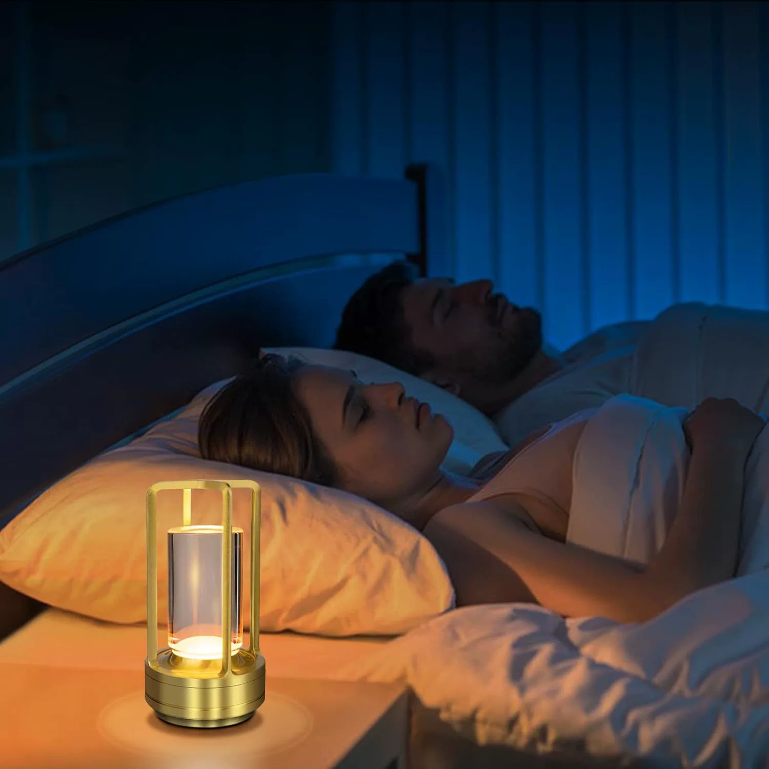 Handheld table lamp for bed, modern travel touch night light