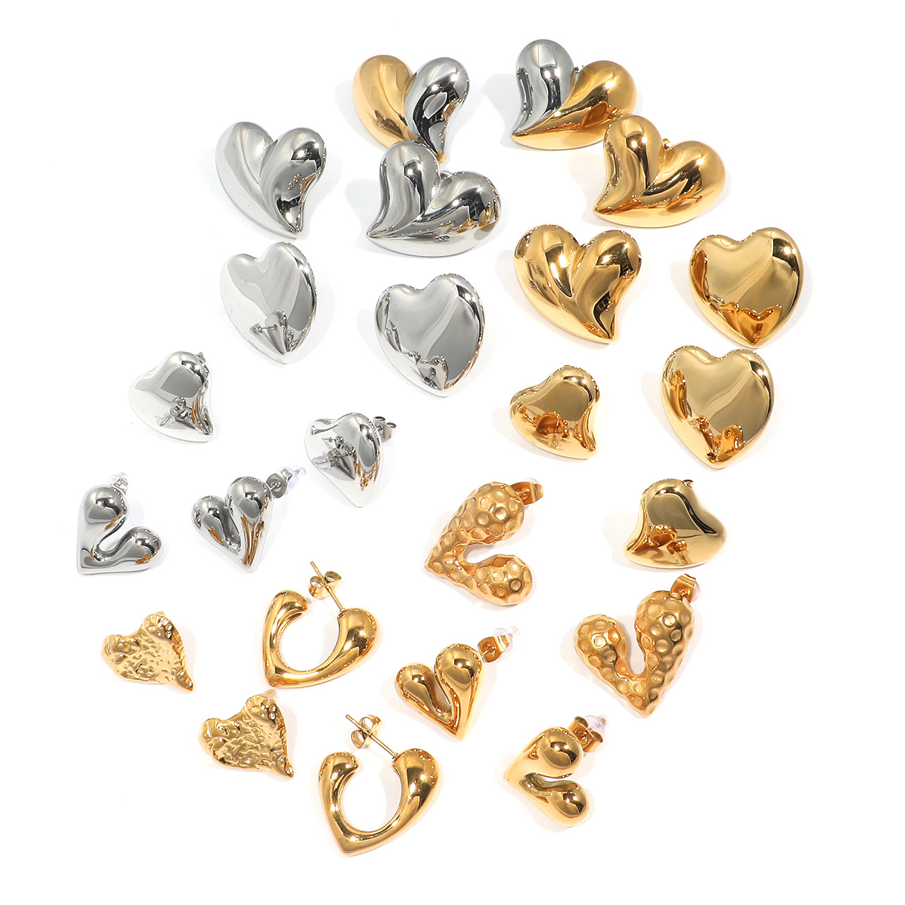 25g Weight PVD Coated Gold Plating Process 304 Stainless Steel Ear Needle Material Real Gold Plated Plating Material Ear Studs Classification Butterfly Backs Ear Cap Type 1 Pair Quantity Holiday, Daily Occasion 304 Stainless Steel Material Heart Shape Pattern All Seasons Season Women's Gender Plating Design Elegant, Cute Style 1 Pair Elegant Cute Heart Shape Plating 304 Stainless Steel 18K Gold Plated Butterfly Backs Ear Studs 无