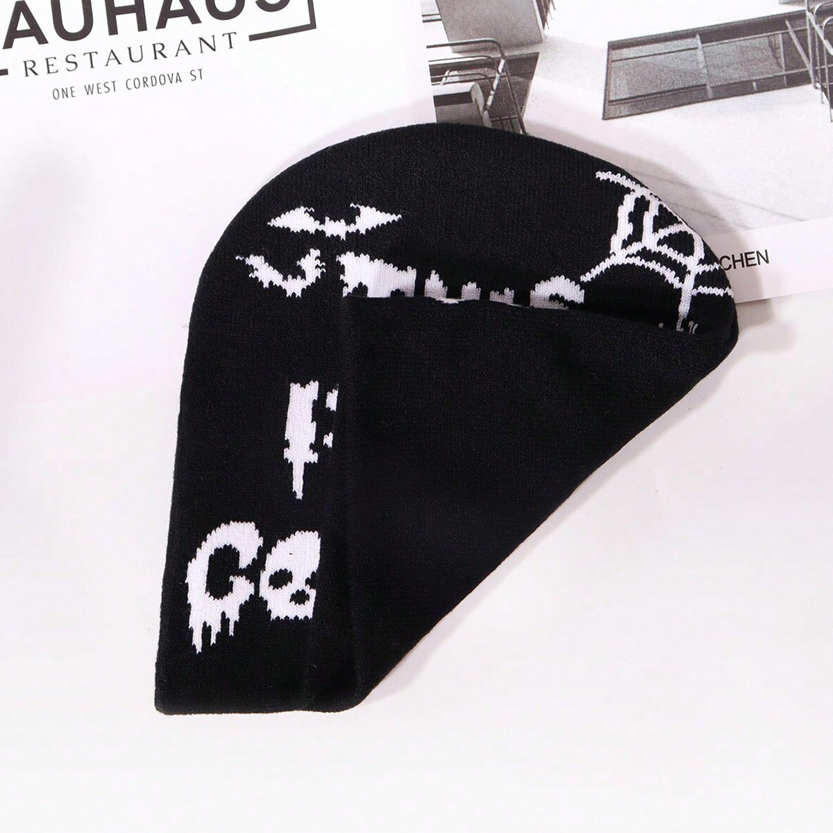 Unisex Personality trend Halloween jacquard knitted hat casual cold and warm_viptrois.com
