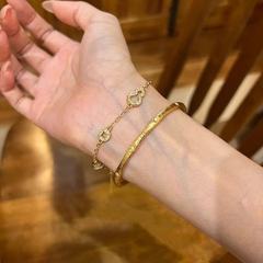 Xiaohongshuの人気のFulu生財モデル、軽くて豪華なニッチで絶妙な新しいファッションハンドジュエリー、金ひょうたん銅貨ブレスレット