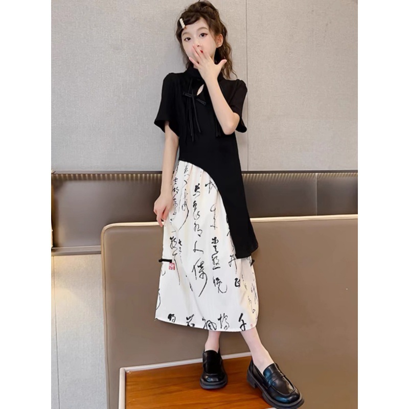 Sommer Hanfu Für Mädchen Kurzarm Oberteil Und Rock Set_voghion.com
