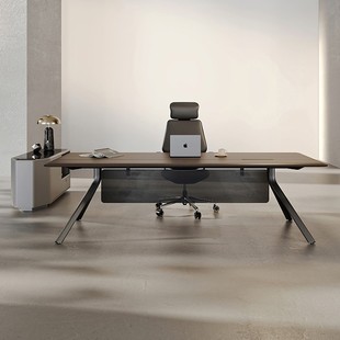 E0 Grade Light Luxury Boss Desk Simple Modern President Desk High-End Manager Supervisor Desk Office Desk and Chair Combination