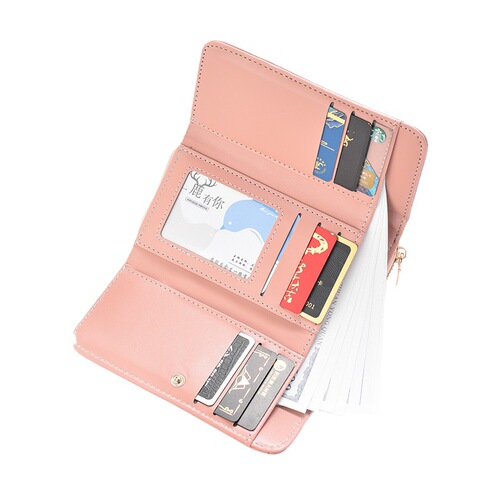 Women's mid-length embroidered coin purse ins niche design cute girly purse women's high-end clutch bag