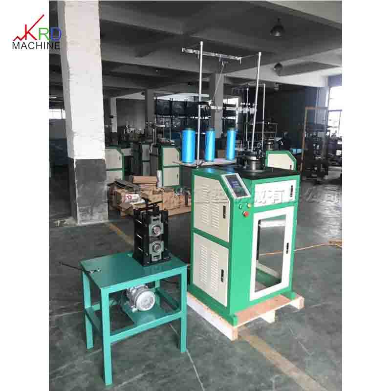 台式数显百洁布针织机 变频调速钢丝海绵擦机 沐浴条计数生产设备