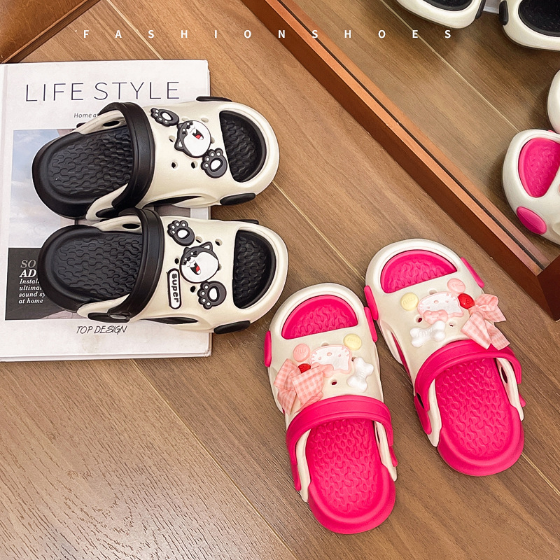 Children's Croc Shoes for Boys and Girls Eva Deodorant Cute Bubble Outerwear DIY Accessories Airy Toddler Shoes