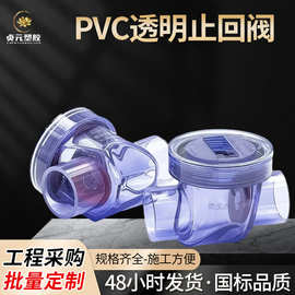 PVC透明止回阀厨房逆止阀水槽下水管道单向阀防反水防臭反味倒灌