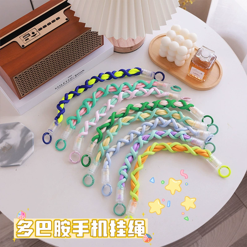 Brand woven mobile phone, strap, short pendant, handle, universal camera