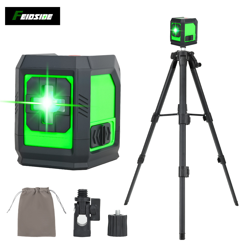 Nivel Láser de Dos Líneas Transfronterizo, Medidor de Nivel de Luz Potente, Nivel Láser de Autonivelación Específico para Exteriores.