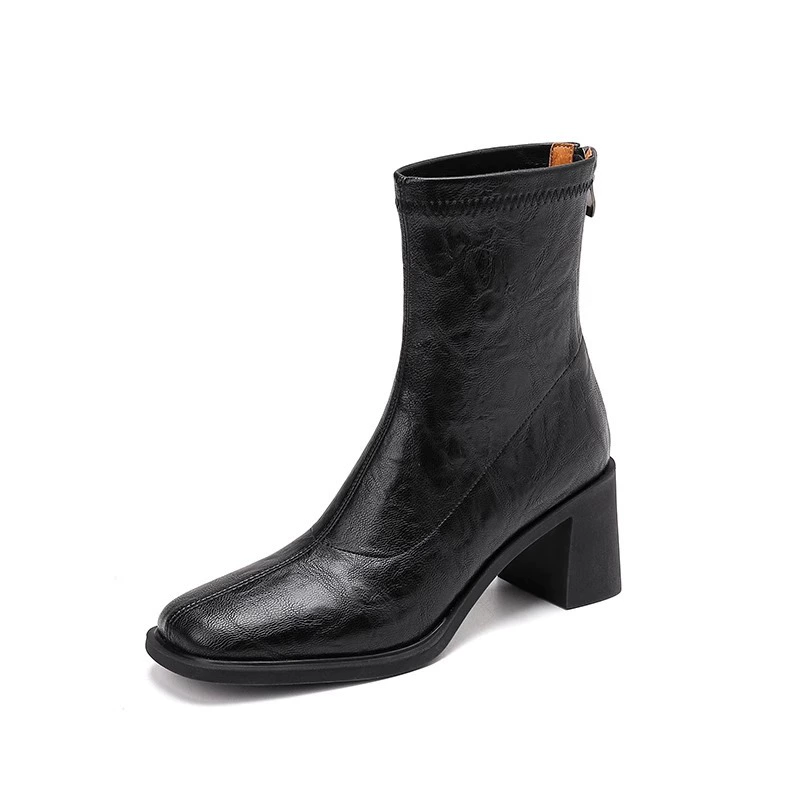 High elastic demi-season low boots, soft sole