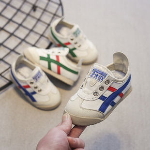 2025 New Fashion Girls White Shoes Soft Bottom Breathable Children's Canvas Shoes Boys' Trendy Baby Casual Board Shoes