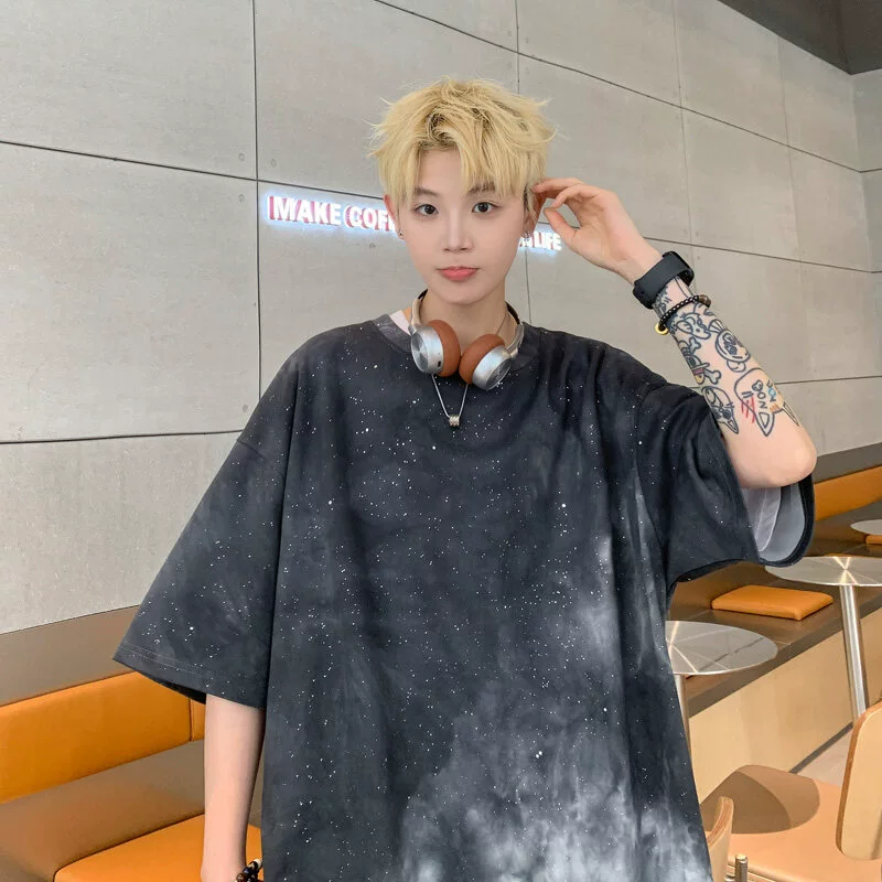 Большое количество и отличное качество видео. Мужская футболка из чистого хлопка со звездным небом и короткими рукавами CP56-Special p: 28