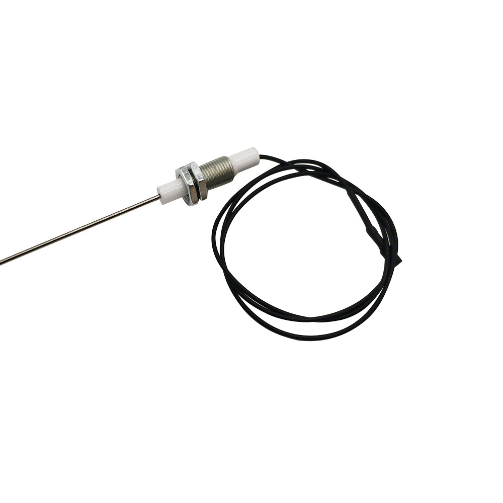 通用醇油液化气灶具点火配件陶瓷点火针螺纹火花塞60cm带2.8端子