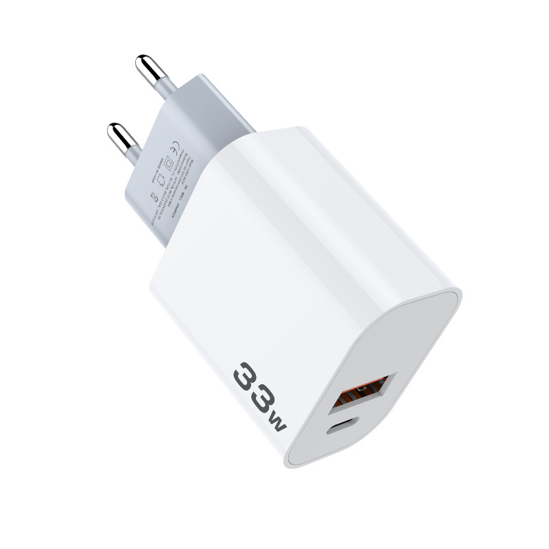 Pd33w cargador europeo cargador rápido certificado CE cabezal de carga para teléfono móvil adecuado para Android Apple 30w paquete de cabezal de carga rápida