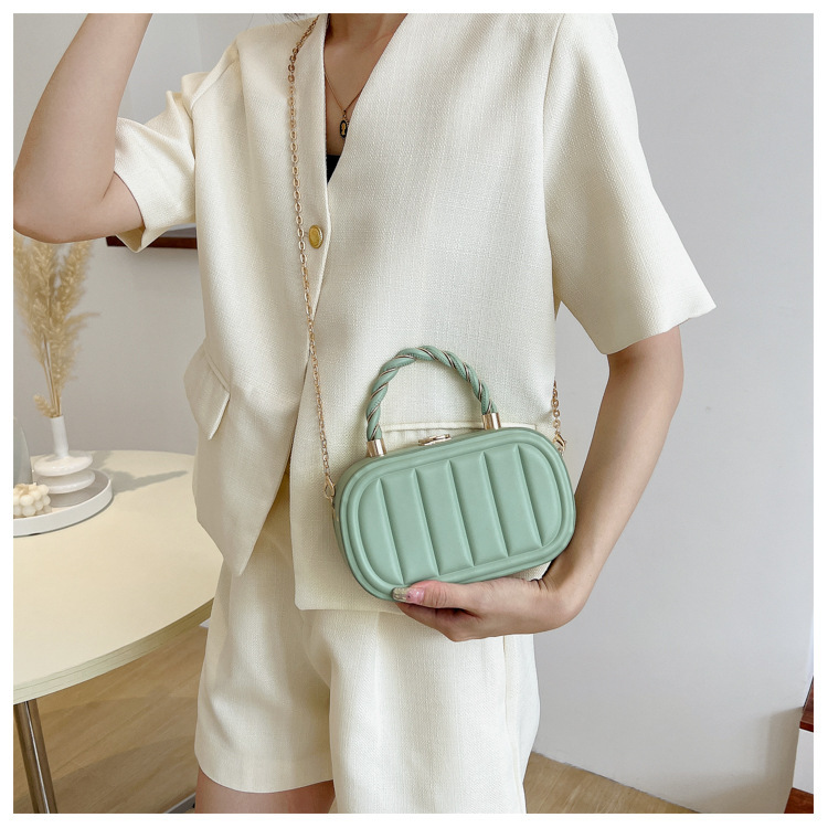 Women's Twisted Handle Chain Shoulder Crossbody Bag, Elegant Style_voghion.com
