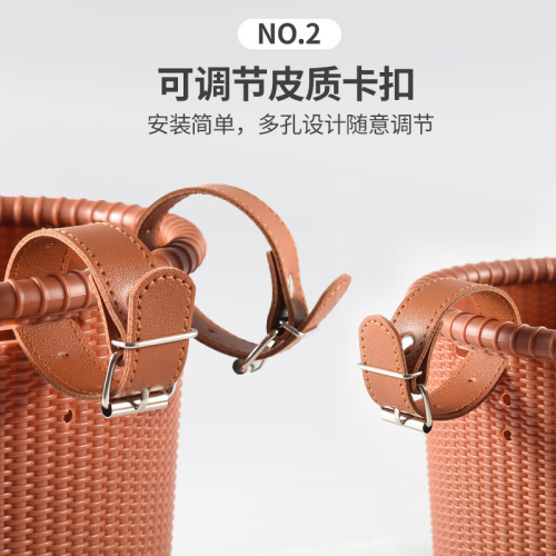 Stroller basket, children's bicycle, scooter basket, strap, hanging belt basket, thickened plastic front basket